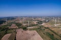 Bird Eye View Picture Wind turbine in a field.