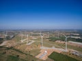 Bird Eye View Picture Wind turbine in a field.