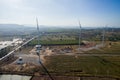 Bird Eye View Picture Wind turbine in a field.