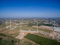 Bird Eye View Picture Wind turbine in a field.