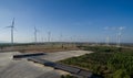 Bird Eye View Picture Wind turbine in a field.