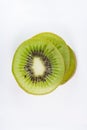 Bird eye view of stack slice kiwi fruit Royalty Free Stock Photo