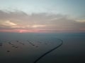 Sultan Abdul Halim Muadzam Shah Bridge during sunset