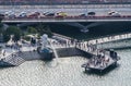 Bird eyes view of Merlion