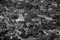 Bird eyes view of Mtskheta and Svetitskhoveli Cathedral,