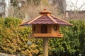 Bird feeder house Royalty Free Stock Photo