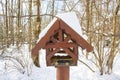 Bird feeder in Troparevo Park in Moscow Royalty Free Stock Photo