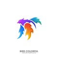 Bird Fire Colorful Illustration Vector Design Template Royalty Free Stock Photo