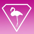 Bird Flamingo Logo Banner Image Purple Gradient