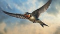 Stunning Photorealistic Swallow Renderings With Solarization Effect