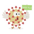 Bird Flu Cell Vector Cartoon