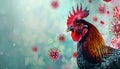 bird flu Chicken and virus Royalty Free Stock Photo