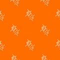 Bird flu virus pattern vector orange Royalty Free Stock Photo