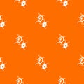 Bird flu virus pattern vector orange Royalty Free Stock Photo