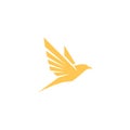 Bird fly logo yellow color