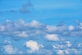 Bird flying on blue sky heap white cloud and sunlight of tropical Royalty Free Stock Photo