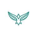 Bird flying line modern creative logo