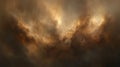 Bird flying through wildfire smoke, apocalyptic sky Royalty Free Stock Photo