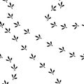 Bird footprints seamless pattern