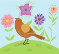 Bird in a Garden