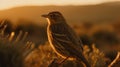 Bird At Golden Hour: Front And Side View