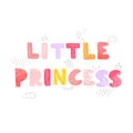 Bird and hand drawn lettering - Little princess