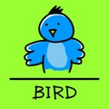 Bird hand-drawn style. Royalty Free Stock Photo
