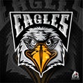 Bird head logo for any sport team eagles on dark