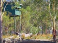 A Bird Hide for Bird Watchers at Lake Broadwater Queensland Australia. Royalty Free Stock Photo