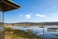 Bird hide, Leighton Moss RSPB, Lancashire, England Royalty Free Stock Photo