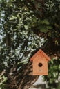 Bird house on tree Royalty Free Stock Photo