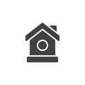 Bird house vector icon Royalty Free Stock Photo
