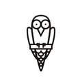 Bird Icon Icon On White Background. Bird in a cartoon flat style, mobile apps and other proet sites. Vector