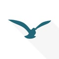 Bird icon silhouette - Illustration Royalty Free Stock Photo