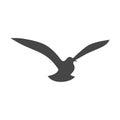 Bird icon silhouette - Illustration Royalty Free Stock Photo