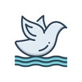 Color illustration icon for Bird, warter and animal Royalty Free Stock Photo