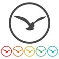 Bird icons set silhouette - Illustration Royalty Free Stock Photo