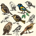 Bird illustration series Royalty Free Stock Photo