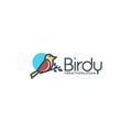 Bird illustration simple mascot style Royalty Free Stock Photo