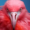 Vibrantly Surreal Flamingo Close-up: Swollen Face In Mike Campau Style