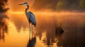 bird lakes great blue heron Royalty Free Stock Photo