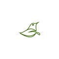Bird leaf logo vector icon template