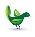 Bird with leafs logo