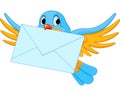 Bird with letter