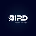 Bird Letter logo concept focus bird on B initial letter for business identity