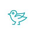 Bird Line Art Logo, Icon, Sign Vector Design Template Royalty Free Stock Photo
