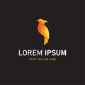 Bird Logo Design Animal Logo Gradient Style Royalty Free Stock Photo