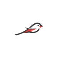 Bird logo, fire tail bird logo, suitable for your company. Royalty Free Stock Photo