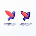 Bird logo set ready to use with editable master files Royalty Free Stock Photo