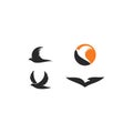 bird logo template vector icon illustration Royalty Free Stock Photo